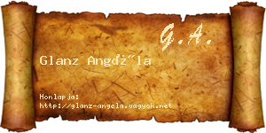 Glanz Angéla névjegykártya